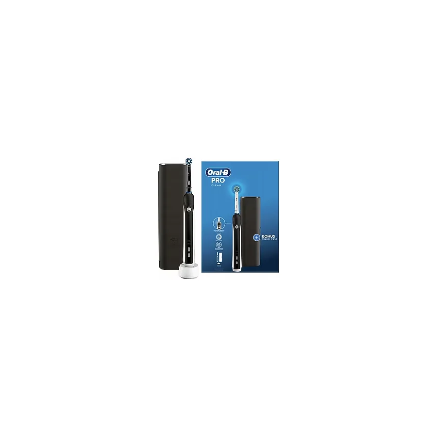 Oral-B Pro Clean Siyah Şarjlı Diş Fırçası + Seyahat Kabı