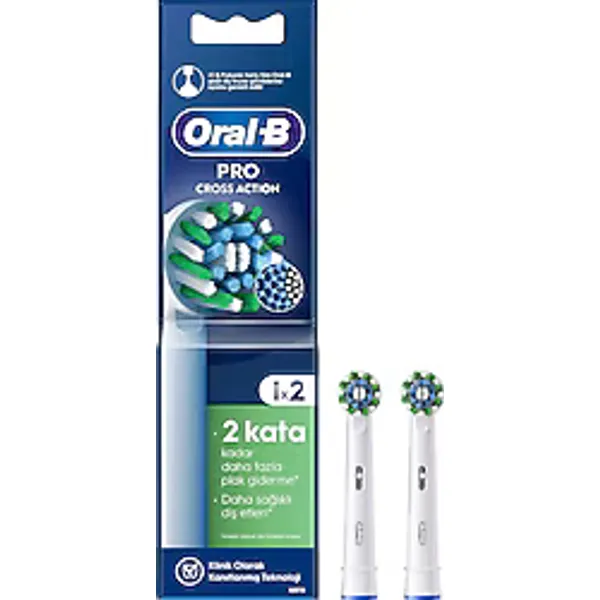 Oral-B Pro Cross Action X-Filament 2'li Diş Fırçası Başlığı