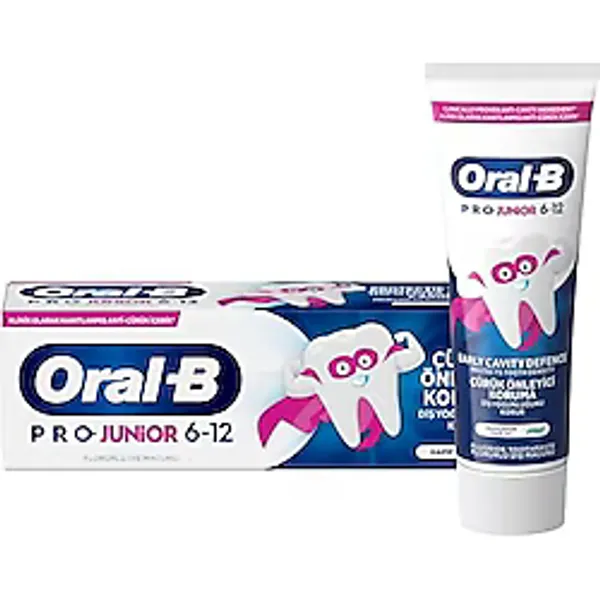 Oral-B Pro Junior Çürük Önleyici Koruma 6-12 Yaş 75 ml Florürlü Çocuk Diş Macunu