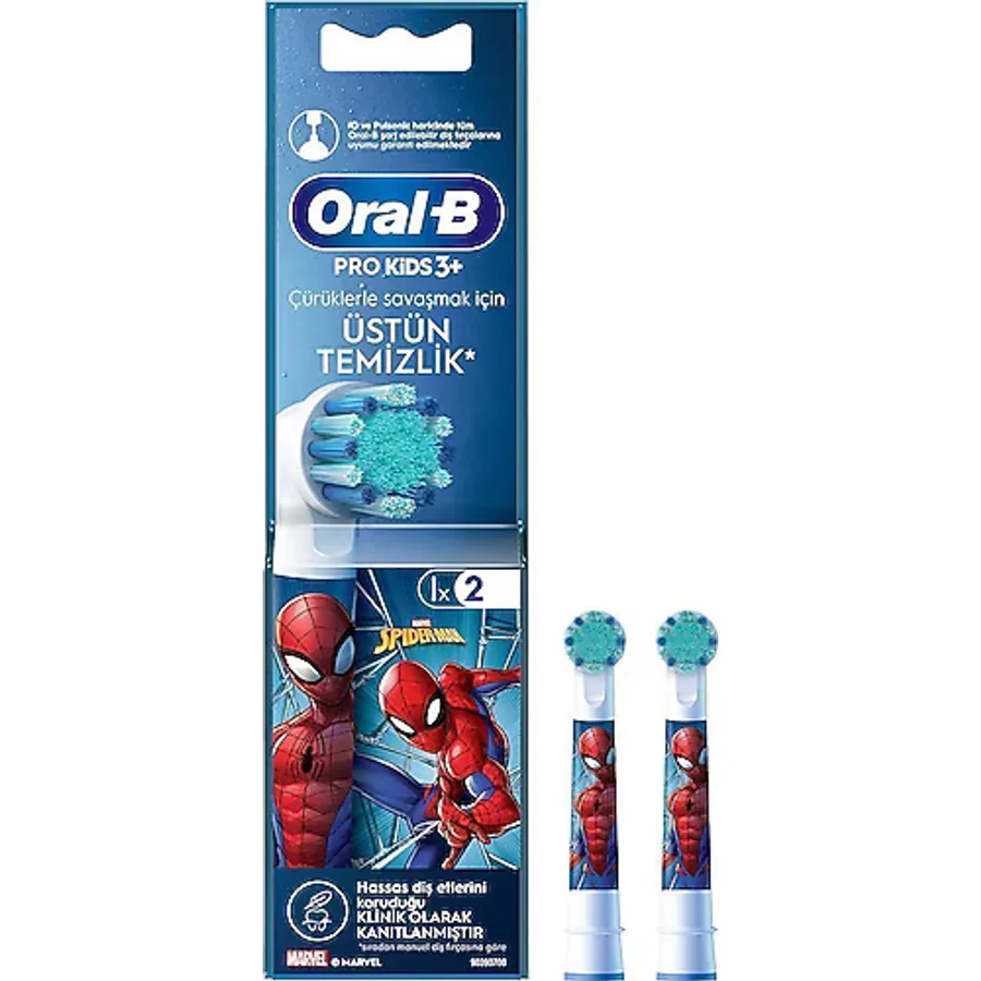 Oral-B Pro Kids Spiderman 2'li Çocuk Diş Fırçası Başlığı