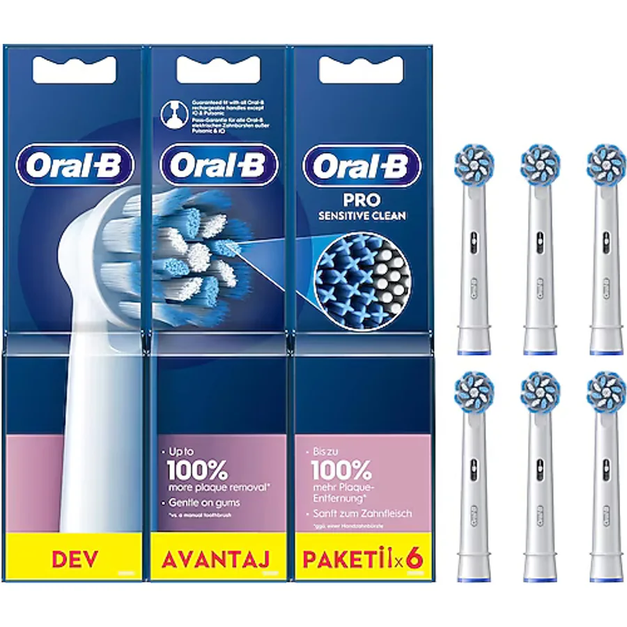 Oral-B Pro Sensitive Clean 6'lı Diş Fırçası Başlığı