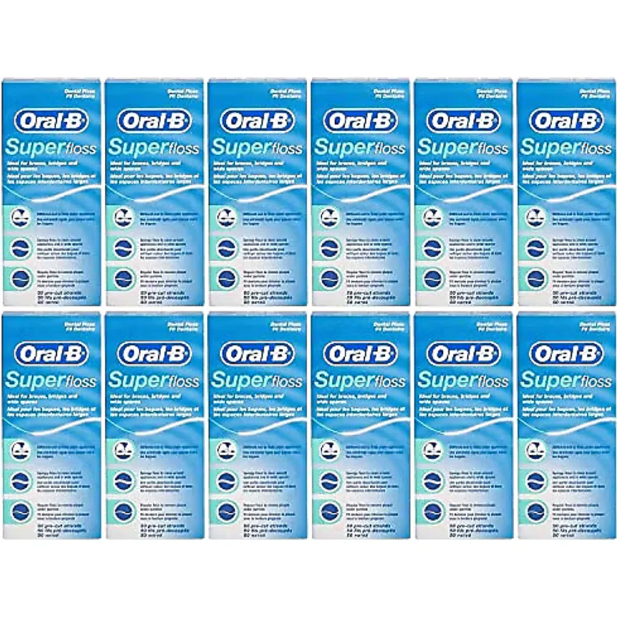 Oral-B Super Floss 50'li 12 Adet Diş İpi