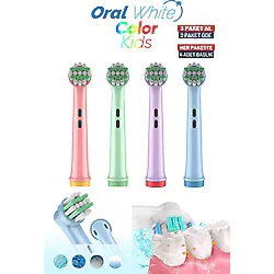 Oral White Color Kids Çocuk 4'lü Diş Fırçası Yedek Başlığı