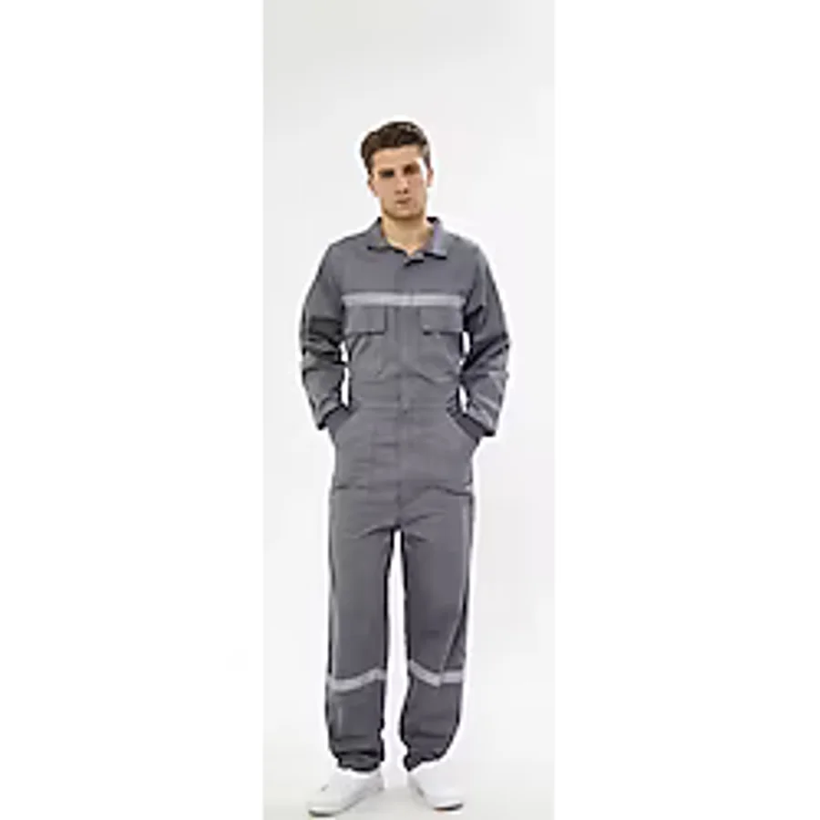 Orange Safety Gri Bütün İş Tulumu 12/16 Gabardin