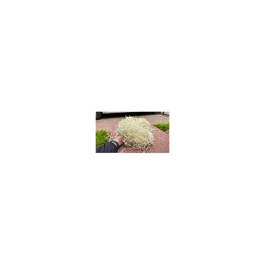 Orbak Kağıtçılık 1 kg Krem Zigzag Kırpık Kağıt Hediye Kutusu Dolgu ve Süsleme Malzemesi - Krem - Beyaz