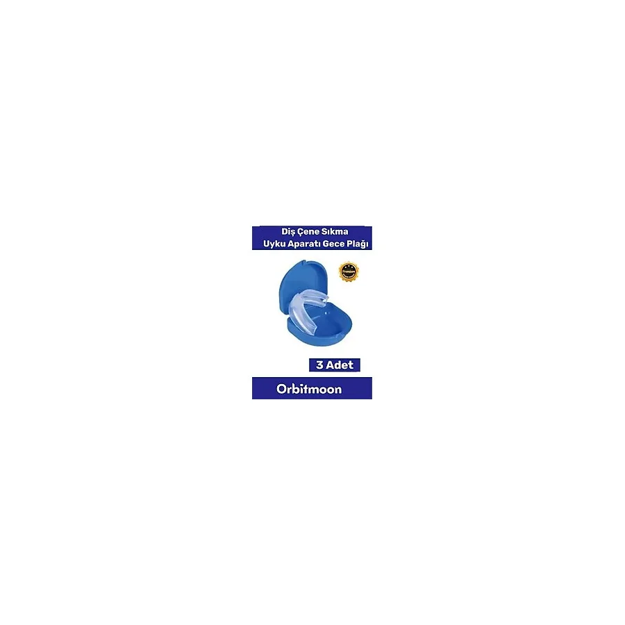 Orbitmoon Premium Özel Seri Gece Plağı Çene Diş Sıkma Gıcırdatma Önleyici Koruyucu Diş Aparatı 3 Adet