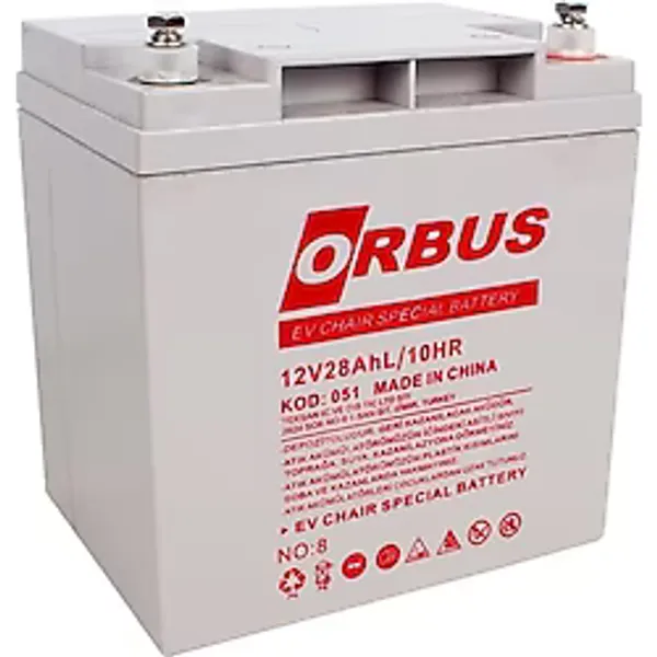 Orbus 12 Volt 28 Amper Elektrikli Bisiklet Aküsü