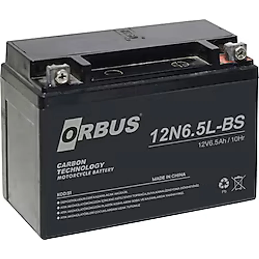 Orbus 12N6.5-BS 12 V 6.5 Ah Motosiklet Aküsü
