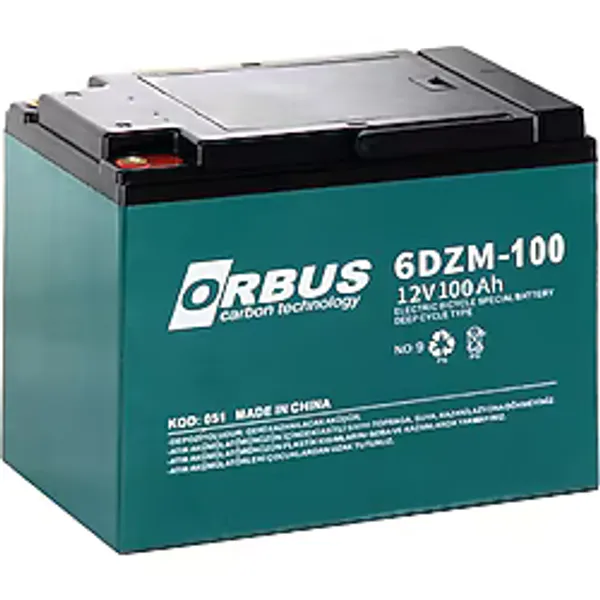 Orbus 12V 100Ah Elektrikli Bisiklet Aküsü