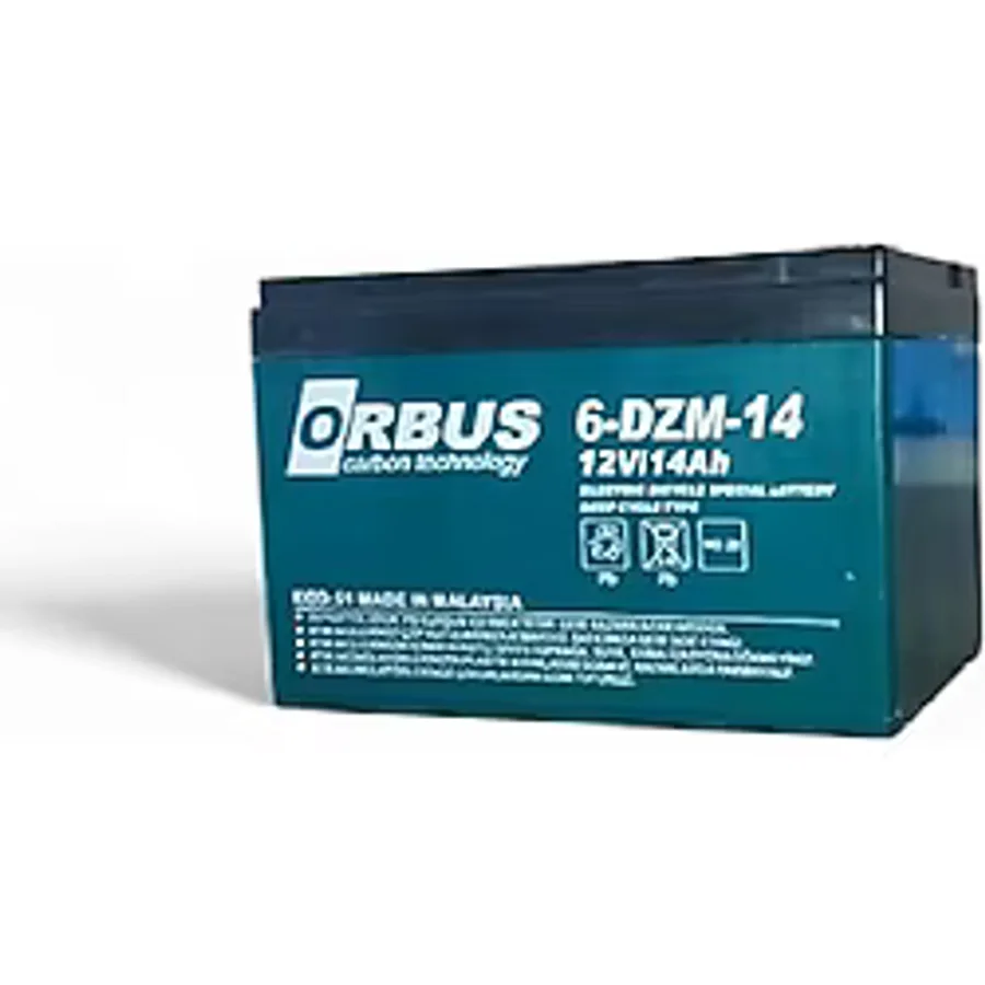 Orbus 12v 14amper 12v 14ah Deep Cycle - Derin Döngülü Elekrikli Bisiklet Akü E-bike Aküsü Ebatlar: 150x97x95
