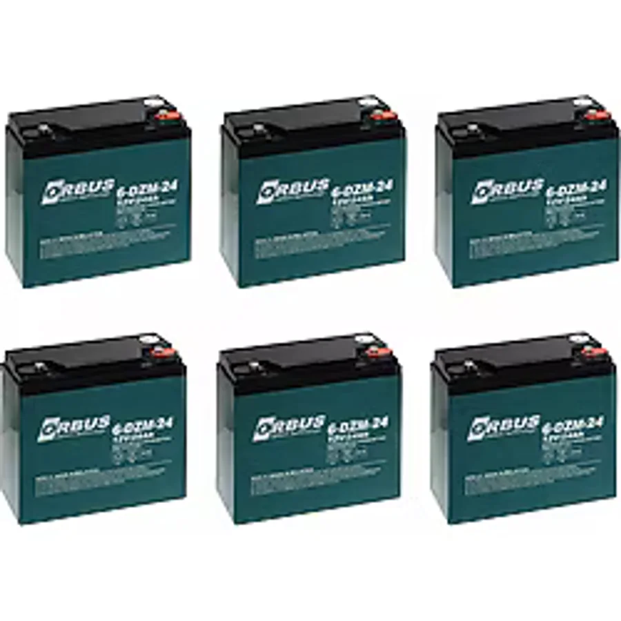 Orbus 12V 24 Ah Elektrikli Bisiklet Aküsü 6 Lı Set