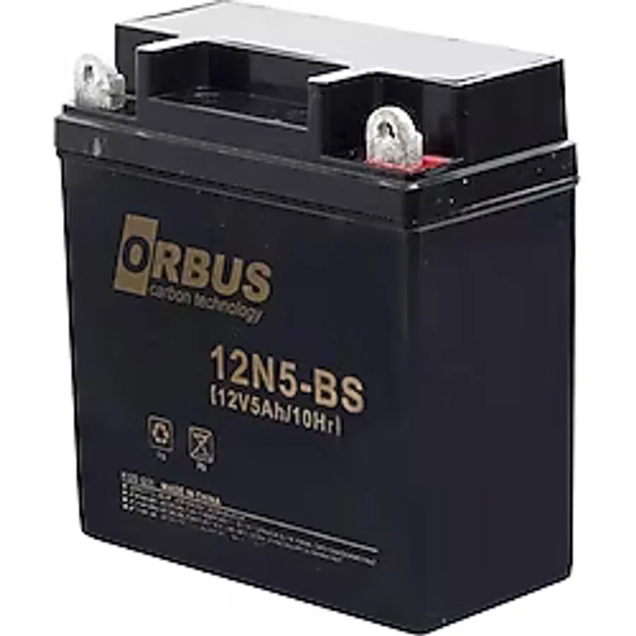 Orbus 12V 5AH Elektrikli Karbon Bisiklet Aküsü 12N5-BS