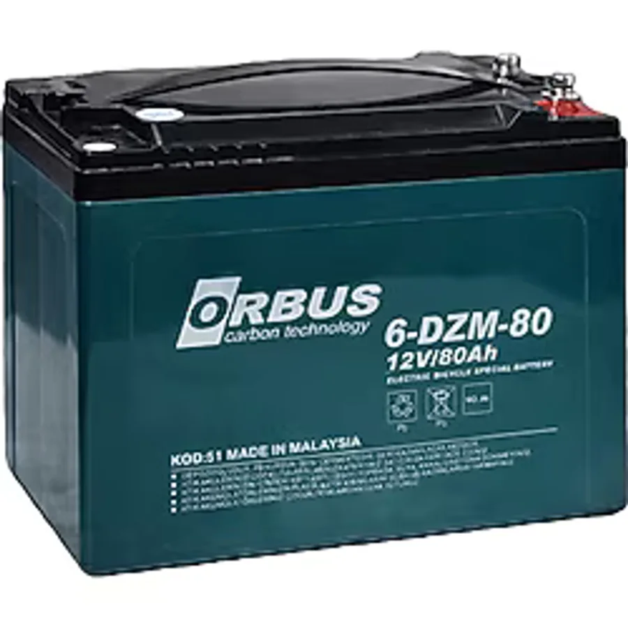 Orbus 12V 80Ah Elektrikli Bisiklet Jel Akü