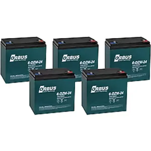 Orbus 6-DZM-24 12V 24 Ah Elektrikli Bisiklet Aküsü 5 Li Paket