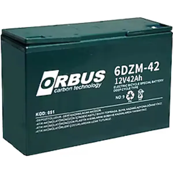 Orbus 6-DZM-42 12V 42 Ah Elektrikli Bisiklet Aküsü