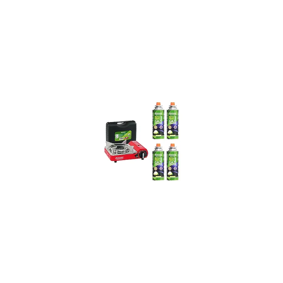 Orcamp Mini Portatif Kamp Ocağı Yeşil + 4 Evolite 227 gr Gaz Kartuşu EVO-006-A3