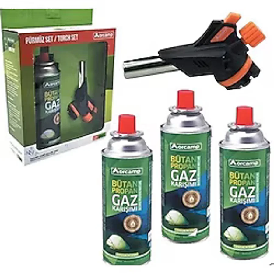 Orcamp Orgaz Cakmakli Turbo Torch Purmuz Ve 4 Adet Kartus