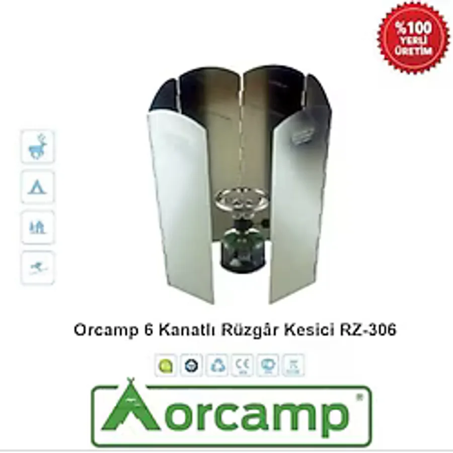 Orcamp RZ-306 30x12 cm 6 Kanatlı Rüzgarlık