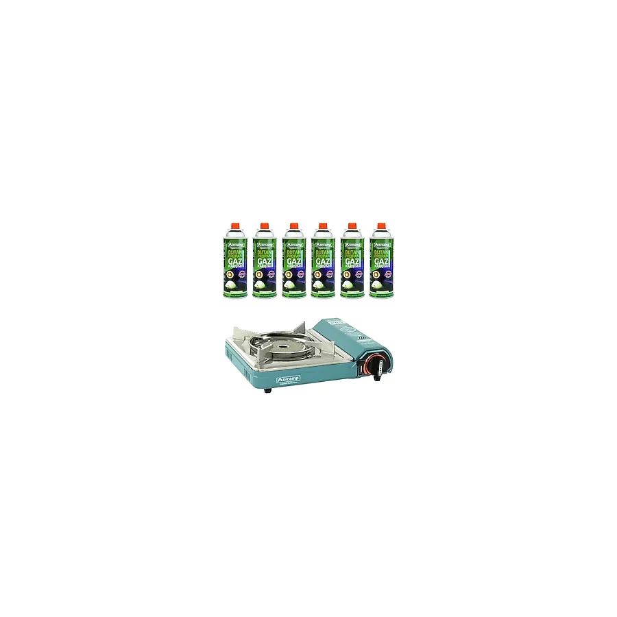 Orcamp Seramik Pro CK-508 6 Kanatlı Rüzgarlık 227 gr 6 Adet Kartuşlu Kamp Ocağı