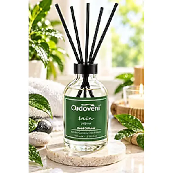 Ordoveni Yağmur Ormanları Kokulu Bambu Çubuklu Oda Kokusu 100 ml Ferah ve Doğal Orman Aroması Uzun Süre Etkili Oda Kokusu Çubuklu Koku Difüzörü Ev, Ofis ve Yaşam Alanları İçin