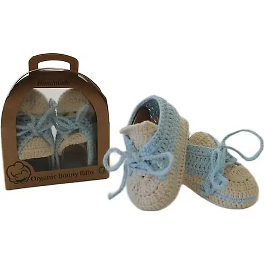 Organic Bonny Baby Yeni Doğan Bebek Patiği Spor Mavi 0-12 Aylık