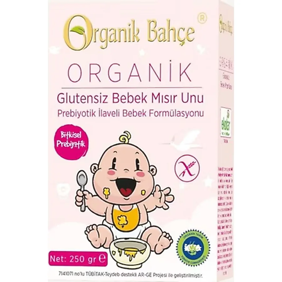 Organik Bahçe Glutensiz Bebek Mısır Unu 250 gr