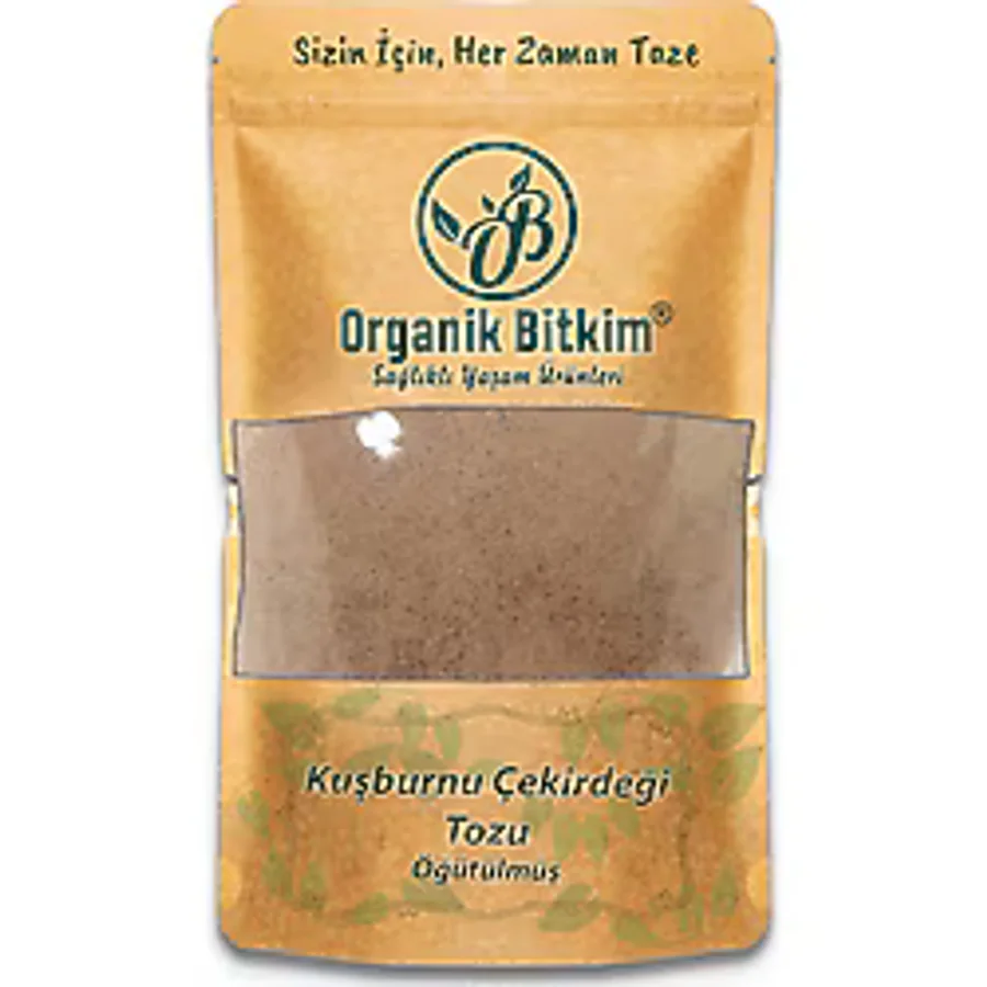 Organik Bitkim Kuşburnu Çekirdeği Tozu (Öğütülmüş) 1 kg