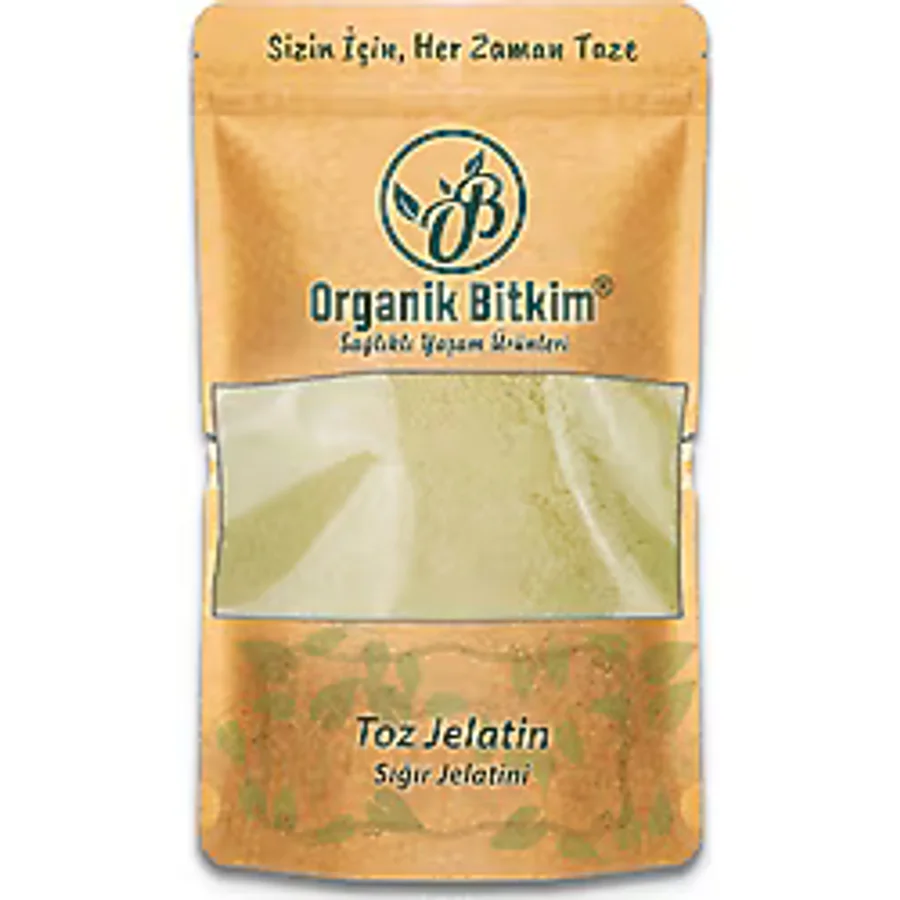 Organik Bitkim Toz Jelatin (Sığır Jelatini) 500 gr