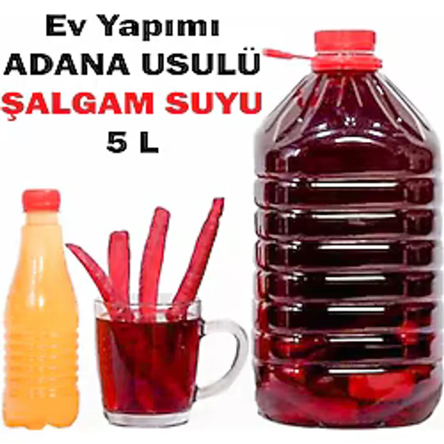 Organik Ev Yapımı Adana Usulü Şalgam Suyu 5 L