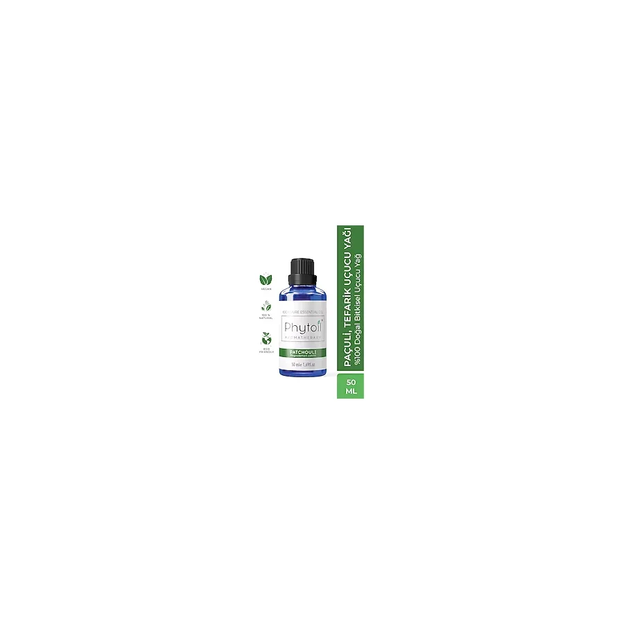 Organik Paçuli (Tefarik) Uçucu Yağı - Patchouli %100 Saf ve Doğal Bitkisel Uçucu Yağ 50 ml