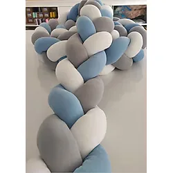 Örgü Korumalık 240 Cm 3'lü Örgü Beşik Koruyucu Mavi