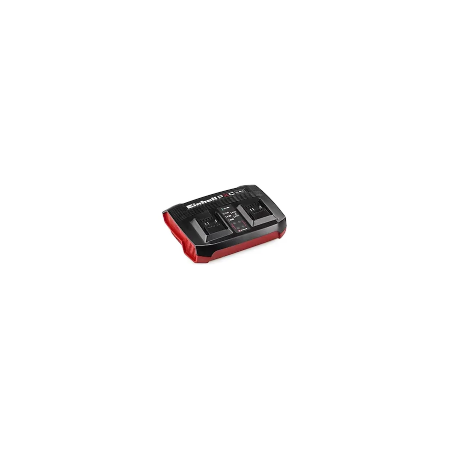 Orijinal Einhell şarj cihazı Power X-change çift şarj cihazı 4 Ah Power X-Change (18 V, 2 x 18 V akülerin eş zamanlı şarj edilmesi, sürekli akü izleme, şarj yönetim sistemi, Yenileme modu)