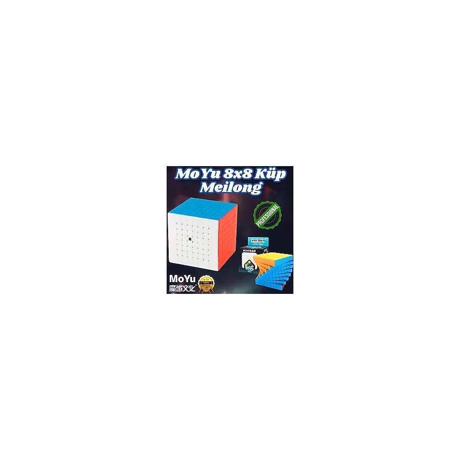 Orijinal MoYu Meilong 8x8 Küp - Moyu Speed Cube - Moyu 8x8 Zeka Küpü - Zeka Küpü - Rubik Küp