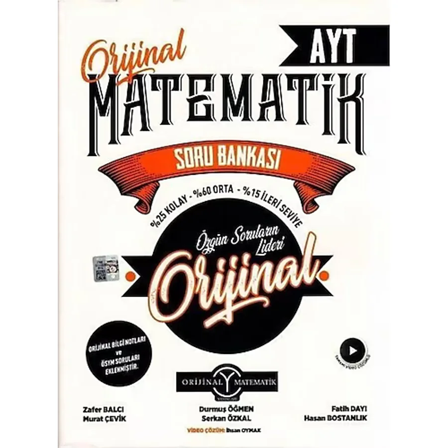 Orijinal Yayınları AYT Matematik Soru Bankası