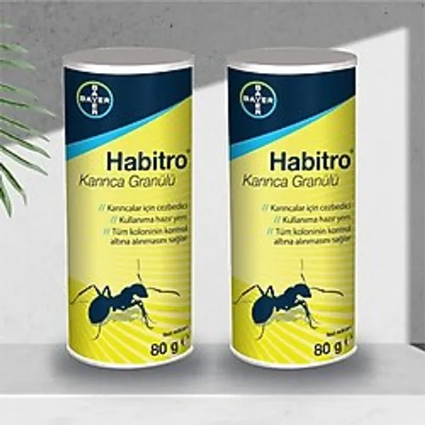 Orijinal Yeni Tarihli Habitro Karınca Yemi Karınca Ilacı Karınca Granülü Karınca Zehiri 2X80GR