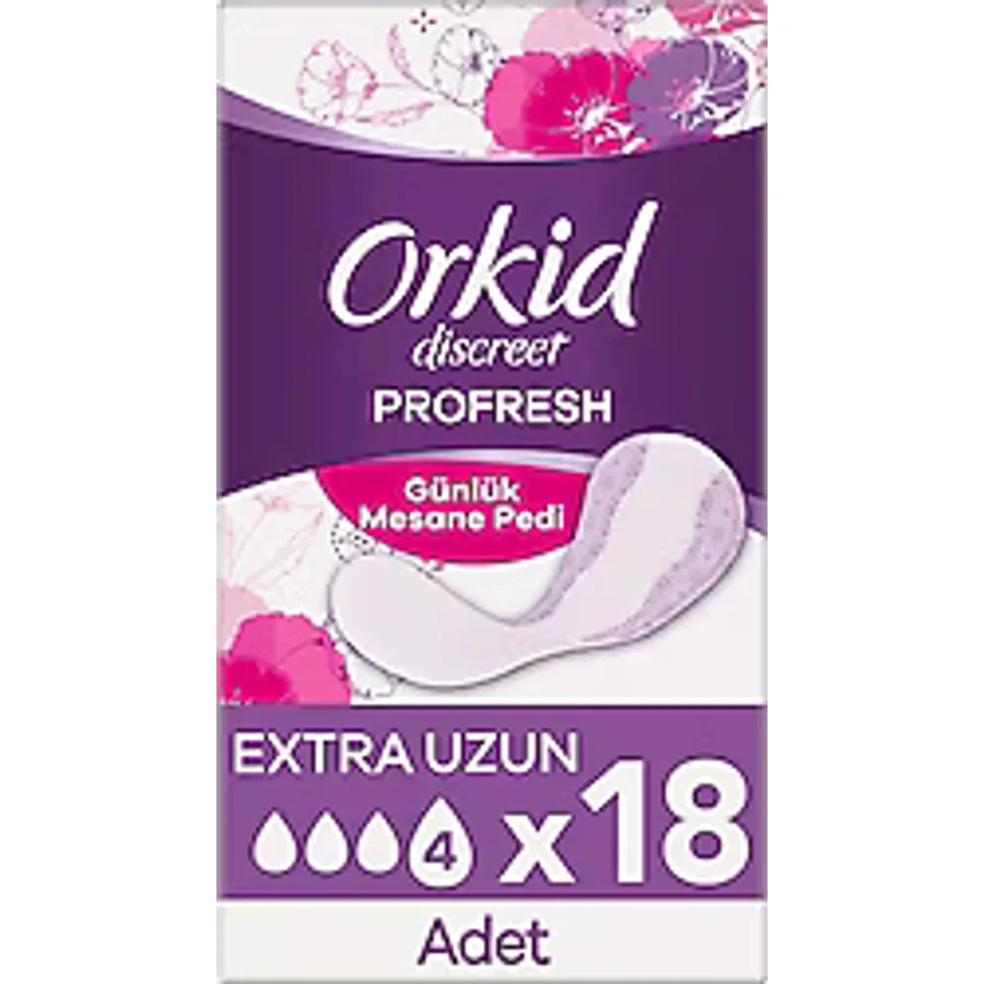 Orkid Discreet Profresh Extra Uzun 18'li Günlük Mesane Pedi