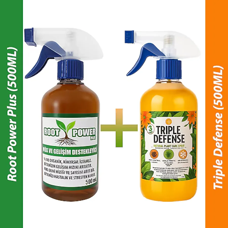 Orkide Yetiştirme Root Power Plus + Triple Defense Set (Orkide ve Bitki Köklendirici + 3 Etkili Yeni Ürün)