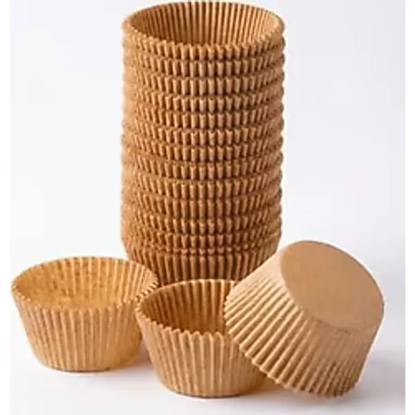 Orret Home 100 Adet Kraft Kek Kapsülü Cupcake Muffin Kalıbı Yanmaz Yapışmaz Yağlı Kağıttan Tek Kullanımlık Fırın Uyumlu Kek Kalıbı (100)