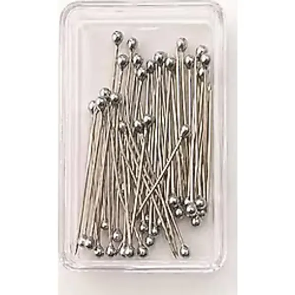 Orret Home 100 Adet Toplu İğne Başörtü İğnesi 3 cm Düz Başlı Dikiş İğnesi Terzilik Kumaş Sabitleme İğnesi Paslanmaz Çelik Toplu İğne Seti (Gümüş)