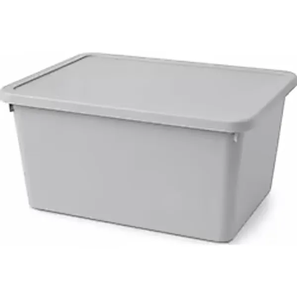 Orret Home 20 Litre Kapaklı Plastik Depolama Kutusu Organizer Kutu Çok Amaçlı Düzenleyici Saklama Kutusu Ev İçi Dolap İçi Oyuncak Kıyafet Banyo Mutfak Organizer Kutusu (Açık Gri)