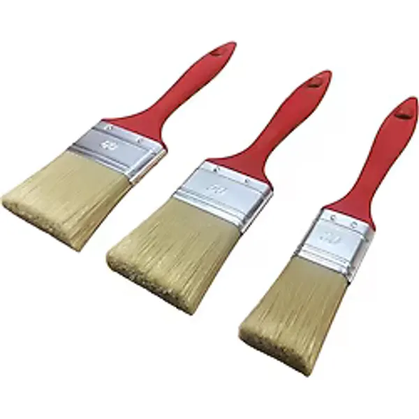 Orret Home 3'lü Boya ve Badana Kestirme Fırçası Seti - 4/6/8 cm, Ergonomik Saplı Duvar, Kenar, Köşe, Kapı ve Korkuluk Boyama Fırçası, Çocuk ve Hobi Aktiviteleri İçin Uygun