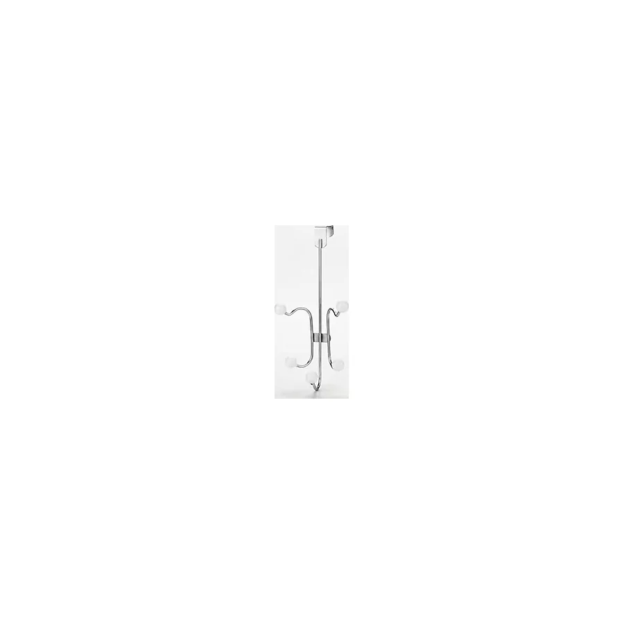 Orret Home 5 Kancalı Tekli Amerikan Kapı Arkası Krom Askılık - Kapıya Asılabilir Metal Askı, Kapı Üstü Askılık, Bornoz Havlu Çanta Askısı, Parlak Krom Organizer (Krom)