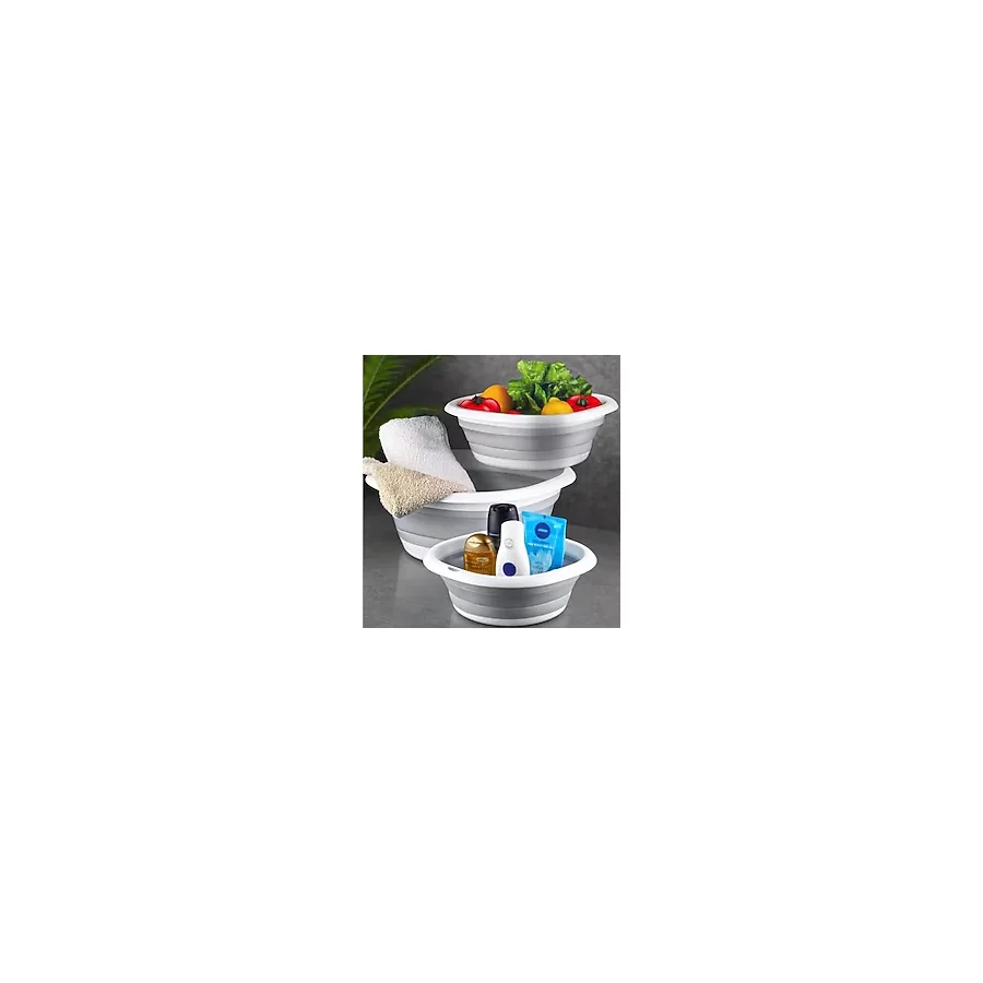 Orret Home Katlanabilir Silikon Badya,Akordiyon Plastik Leğen,Katlanabilir Leğen (36X36)
