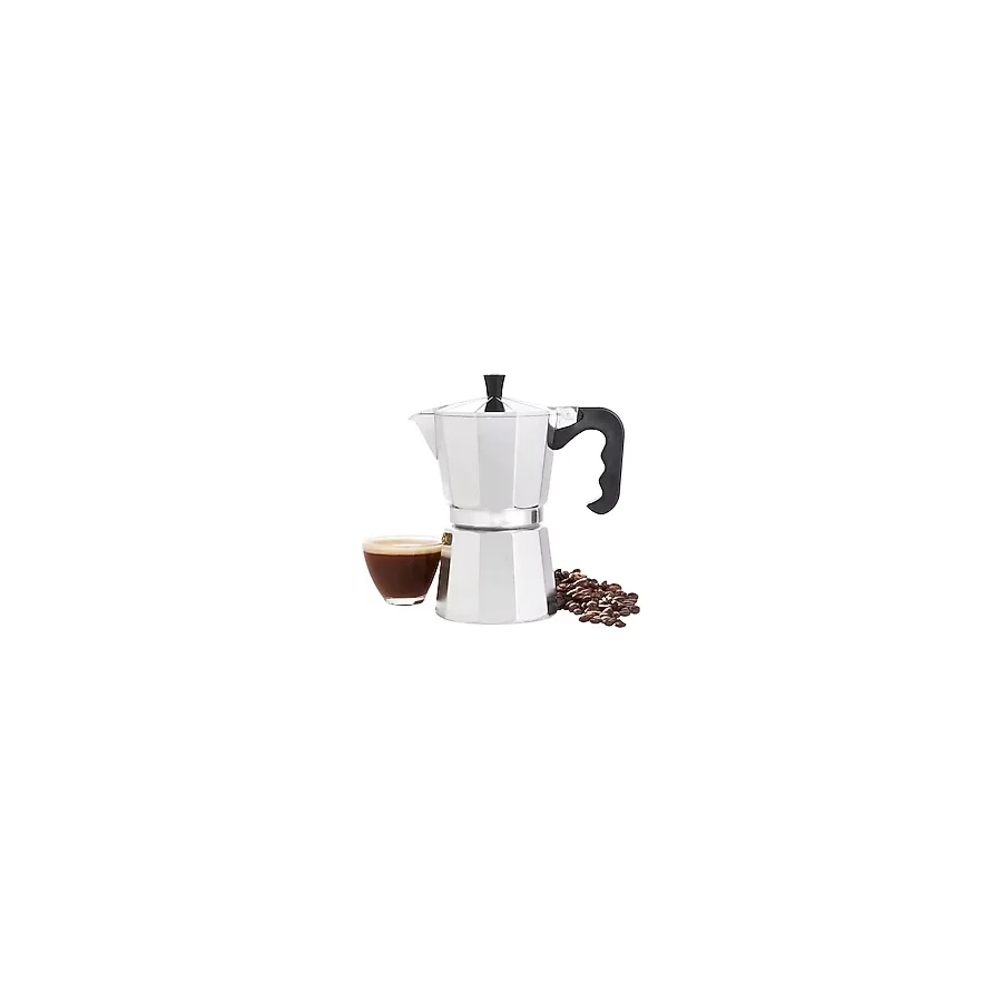 Orret Home Moka Express Espresso Cezvesi - Ocak Üstü Espresso Pişirici, Alüminyum Gövde, Klasik İtalyan Tarzı Kahve Demleme Cezvesi-Expresso Demleyici Cezve (3 Cup)