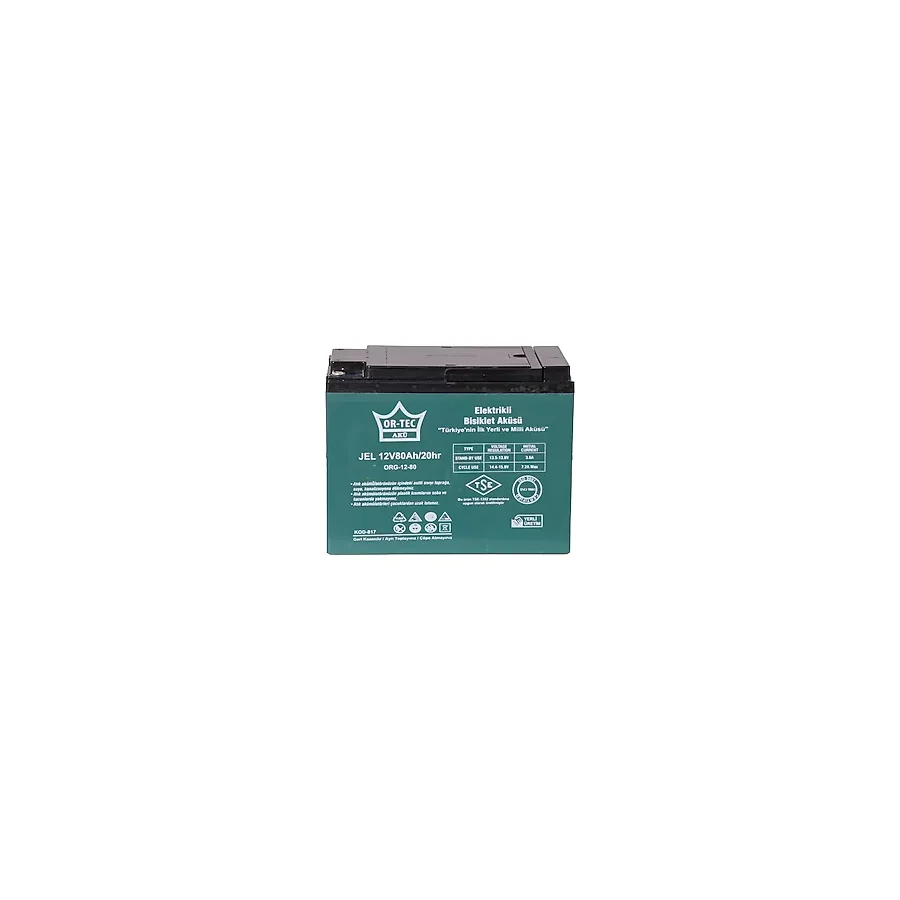 Ortec 12V 80 Ah Jel Elektrikli Bisiklet Aküsü