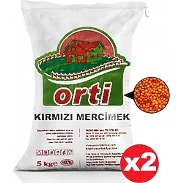 Orti Orti Kırmızı Mercimek 5 Kg x 2 Paket.