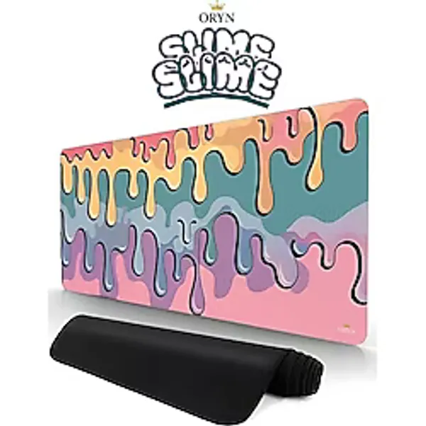 Oryn Fluid Slime Edition 90X40 cm Gaming Mousepad - (3mm Kalınlık) - Çok Renkli