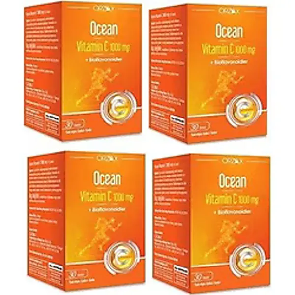 Orzax Ocean 1000 Mg Vitamin C 30 Tablet 4 Kutu Kolajen İçeren Besin Takviyesi