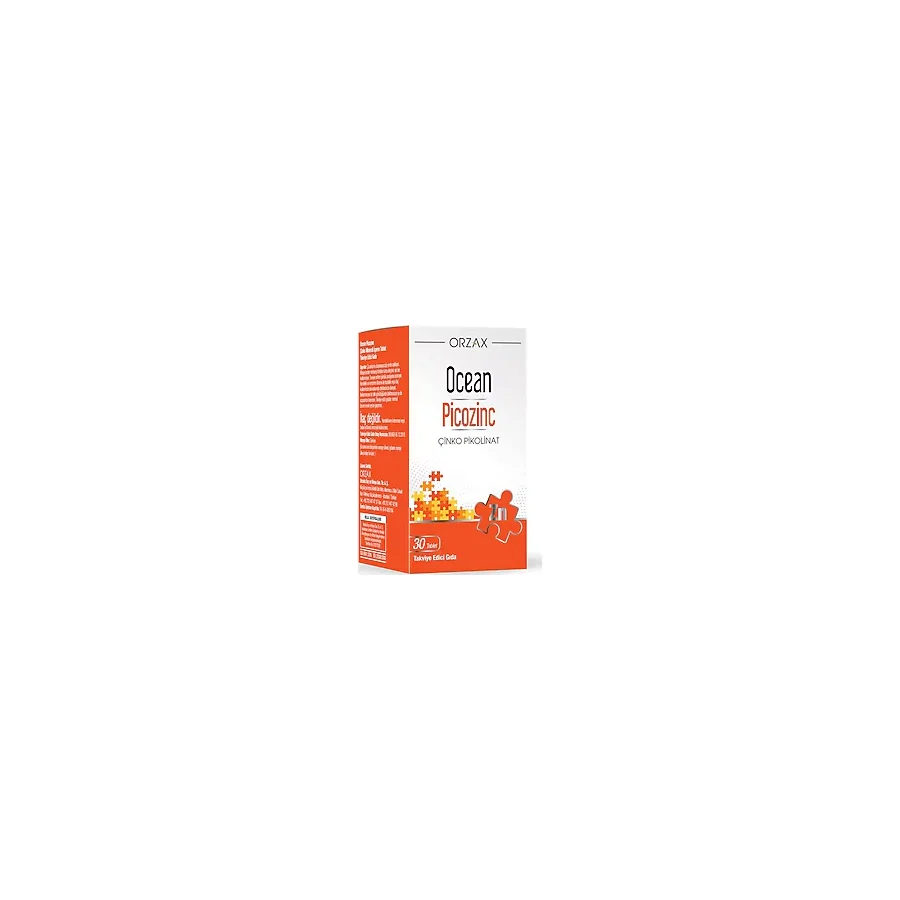 Orzax Ocean Picozinc Çinko Pikolinat 30+15 Tablet Türkiye Menşeli Vitamin ve Mineral Takviyesi
