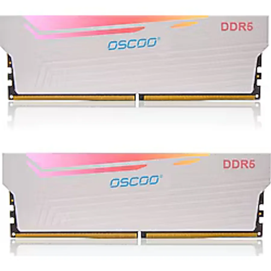 Oscoo White Radiantx R500 Rgb 32GB (2X16) 6000MHZ CL46 DDR5 1.35V Ram